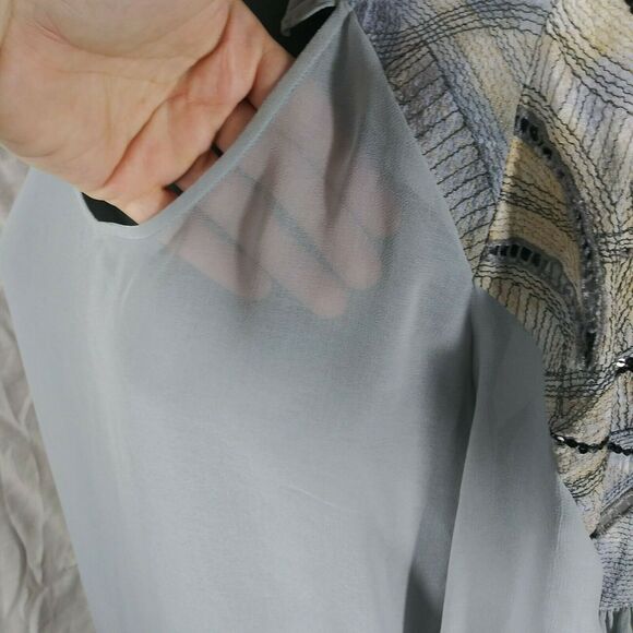 Sains by Anthropologie Sheer Boho Blouse - S - Picture 3 of 5